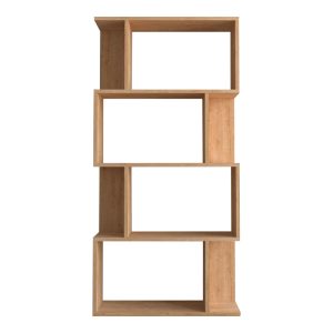 Βιβλιοθήκη Kadu  σε oak απόχρωση  72x22x147εκ
