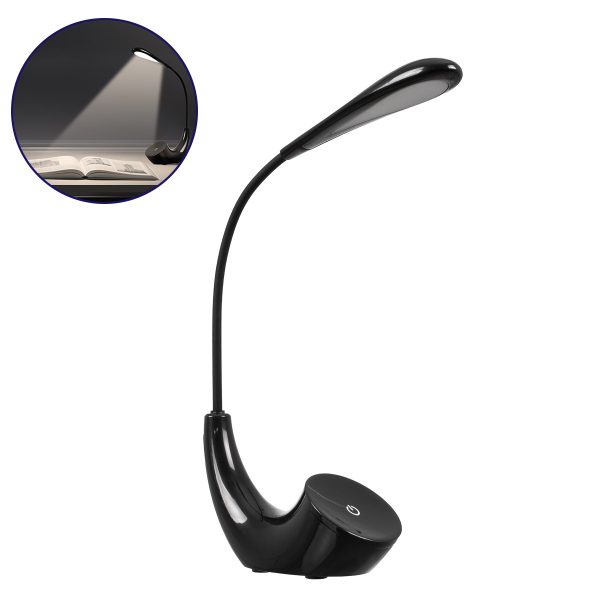 76501 Επιτραπέζιο Φωτιστικό Πορτατίφ LED 2.8W 550lm -° DC 5V IP20 Φυσικό Λευκό 4500K Μαύρο Πλαστικό - Μ15.5 x Π7.5 x Υ44.5cm - 2 Xρόνια Εγγύηση