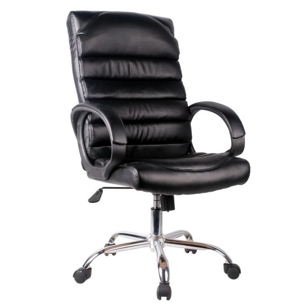 Καρέκλα Γραφείου  MOLY Μαύρο Δέρμα 65x70.5x119-126cm - Image 2