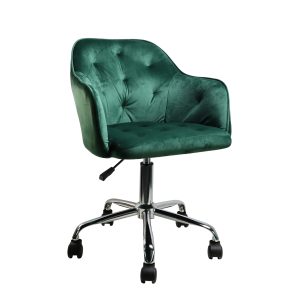 Πολυθρόνα Γραφείου  OXLEY Πράσινο Βελούδο 53.5×56.5×75-85cm
