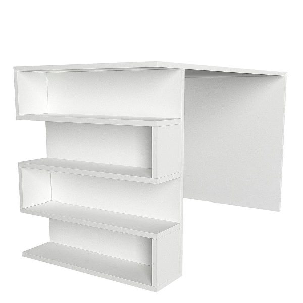 Γραφείο  CLEORA Λευκό Μοριοσανίδα/Μελαμίνη 120x60x74cm - Image 2