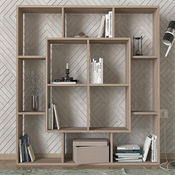 Βιβλιοθήκη  NISIROS Cordoba Μοριοσανίδα/Μελαμίνη 136x22x136cm - Image 3