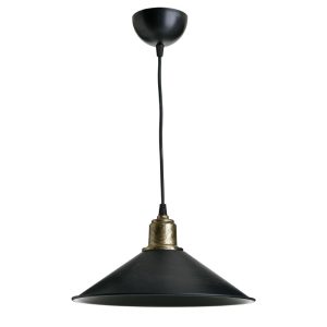 Φωτιστικό οροφής μονόφωτο PWL-0964  Ε27 μαύρο-bronze antique Φ30×14.5εκ