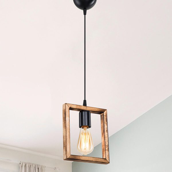 Φωτιστικό οροφής μονόφωτο Isolate  Ε27 καρυδί 18.5x3x24εκ - Image 3