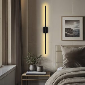 Φωτιστικό τοίχου-απλίκα Senio  Led μαύρο 75x6x6εκ