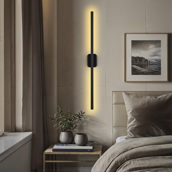 Φωτιστικό τοίχου-απλίκα Senio  Led μαύρο 75x6x6εκ - Image 2