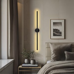 Φωτιστικό τοίχου-απλίκα Tisenio  Led μαύρο 75x6x6εκ