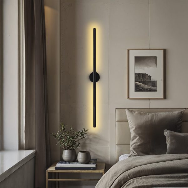 Φωτιστικό τοίχου-απλίκα Tisenio  Led μαύρο 75x6x6εκ - Image 2