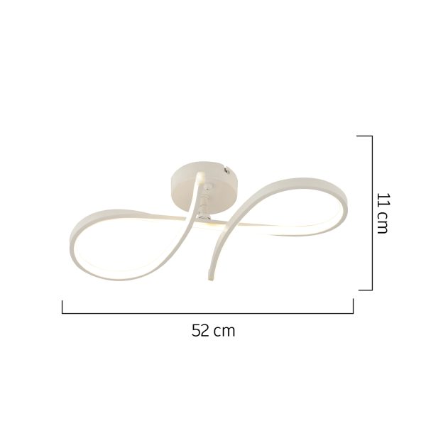 Φωτιστικό Οροφής LED  AURIGA Λευκό Μέταλλο 52x11cm - Image 2
