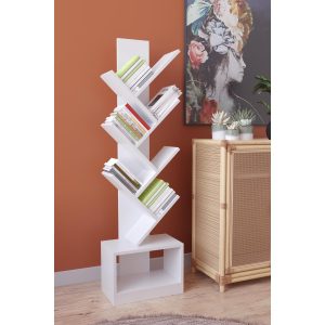 Βιβλιοθήκη  BADRU Λευκό Μοριοσανίδα 40×19.5x150cm