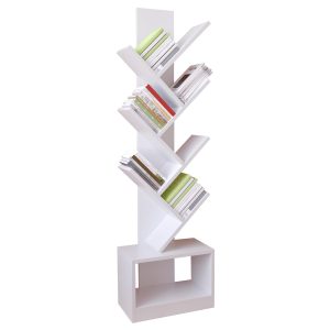 Βιβλιοθήκη  BADRU Λευκό Μοριοσανίδα 40×19.5x150cm