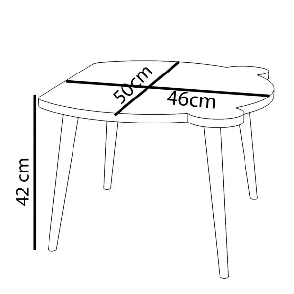 Τραπεζάκι Παιδικό  AMAHLE Με Κάθισμα Μπλε MDF/Ξύλο 46x50x42cm - Image 4