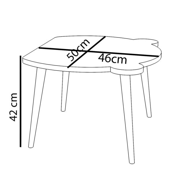 Τραπεζάκι Παιδικό  AMAHLE Με Κάθισμα Λευκό MDF/Ξύλο 46x50x42cm - Image 4