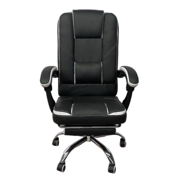 Καρέκλα Γραφείου OPTISEAT Μαύρο/Λευκό PVC/Μέταλλο 67x65x105-115cm - Image 2