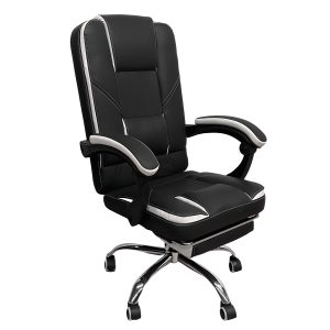 Καρέκλα Γραφείου OPTISEAT Μαύρο/Λευκό PVC/Μέταλλο 67x65x105-115cm