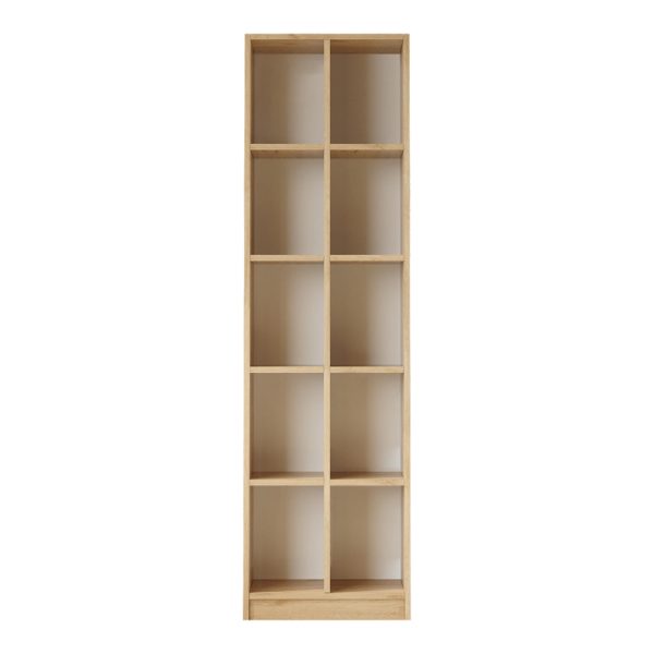 Βιβλιοθήκη Oteca 10θέσεων  σε φυσική απόχρωση 51.1x25.4x180εκ - Image 4