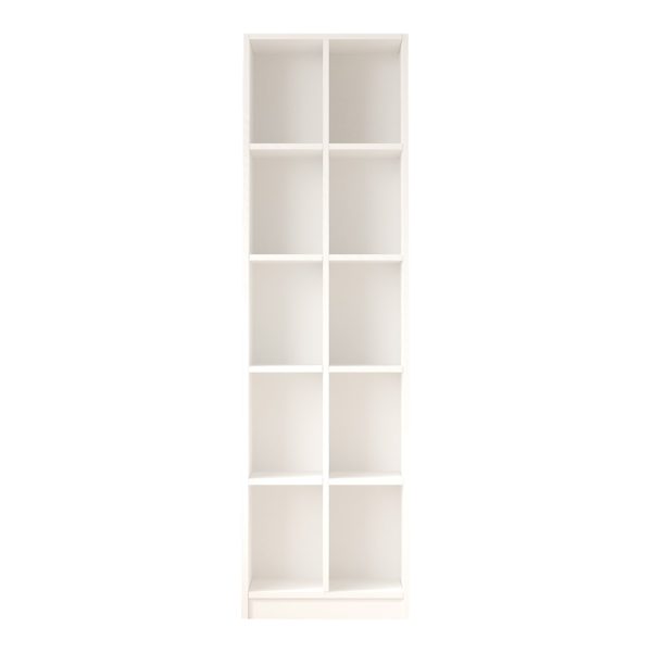 Βιβλιοθήκη Oteca 10θέσεων  σε λευκή απόχρωση 51.1x25.4x180εκ - Image 4