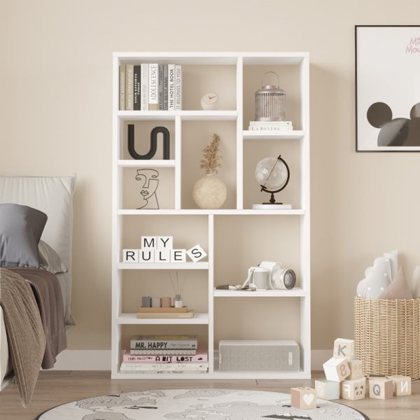 Βιβλιοθήκη Boteca 10θέσεων  σε λευκή απόχρωση 75x22x123.6εκ - Image 3