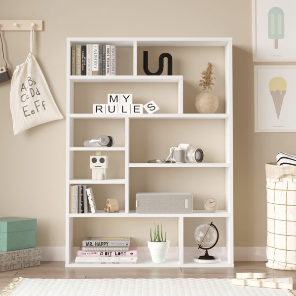 Βιβλιοθήκη Decora  σε λευκη απόχρωση 90x22x123.6εκ - Image 3