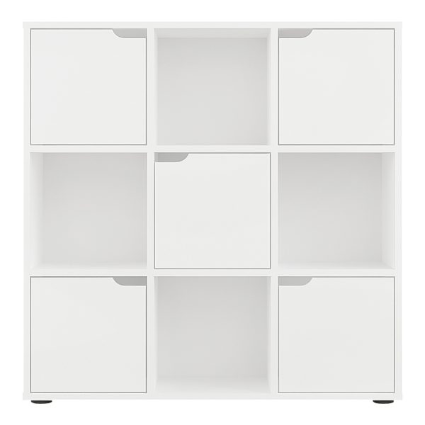 Βιβλιοθήκη Bookel  σε λευκή απόχρωση 88.5x27.5x89.3εκ - Image 3