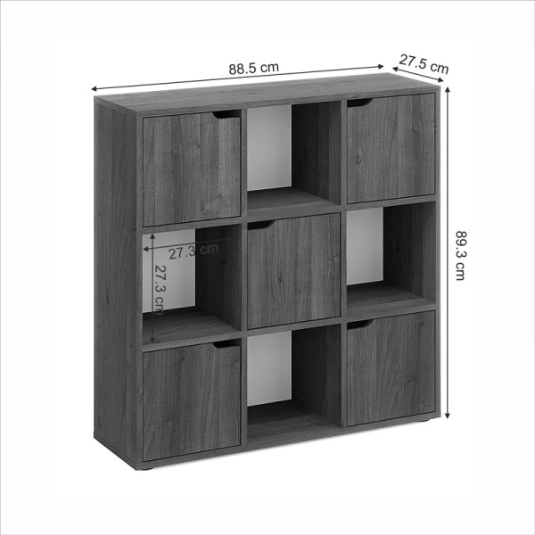 Βιβλιοθήκη Bookel  σε λευκή απόχρωση 88.5x27.5x89.3εκ - Image 5