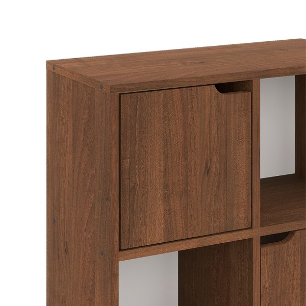 Βιβλιοθήκη Bookel  σε καρυδί απόχρωση 59.6x27.5x60.4εκ - Image 4