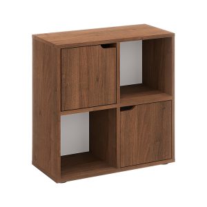 Βιβλιοθήκη Bookel  σε καρυδί απόχρωση 59.6×27.5×60.4εκ