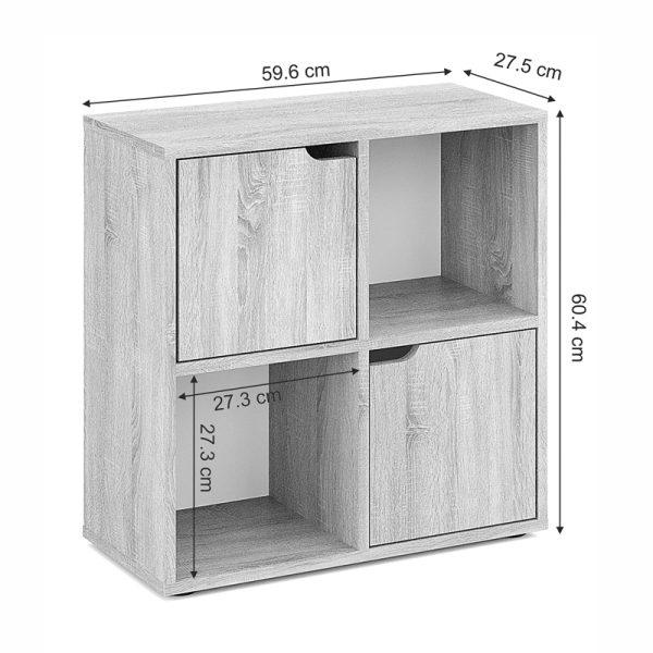 Βιβλιοθήκη Bookel  σε καρυδί απόχρωση 59.6x27.5x60.4εκ - Image 5