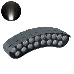 TREELIGHT-KINA 90685 Κυρτή Μπάρα Φωτισμού Wall Washer με Αντιθαμβωτική Γρίλια Ειδική για Φυτά – Δέντρα LED 18W 1710lm 30° DC 24V Αδιάβροχο IP65 Μ25 x Π6.5 x Υ6cm Φυσικό Λευκό 4500K – Γκρι Ανθρακί – 3 Years Warranty