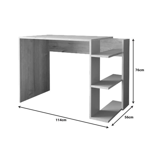 Γραφείο εργασίας Toska  σε oak- sandstone απόχρωση 114x56x76εκ - Image 3