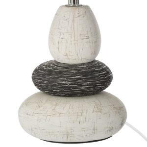 Επιτραπέζιο φωτιστικό Rockgem  Ε27 ivory-ανθρακί Φ18×33εκ