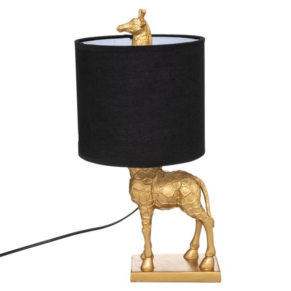 Επιτραπέζιο φωτιστικό Giraffe  Ε27 μαύρο-χρυσό 22.5x20x42εκ - Image 2