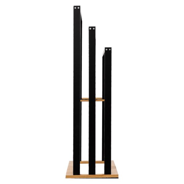 Κρεμάστρα επιδαπέδια Tower  MDF-μπαμπού μαύρο-φυσικό 55x24x82εκ - Image 3