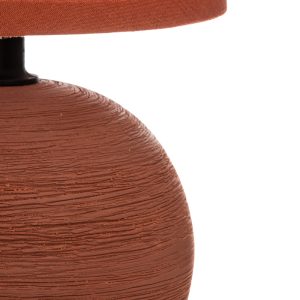 Επιτραπέζιο φωτιστικό PWL-1210  Ε14 κεραμικό σε terracotta απόχρωση Φ13×25εκ
