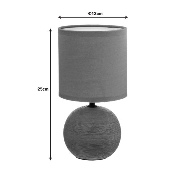 Επιτραπέζιο φωτιστικό PWL-1210  Ε14 κεραμικό σε terracotta απόχρωση Φ13x25εκ - Image 3