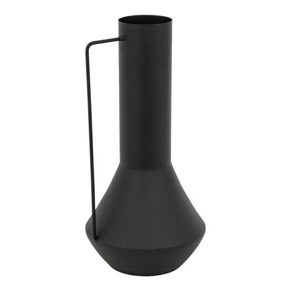 Βάζο Genmary  μεταλλικό σε μαύρη απόχρωση Φ17x34.5εκ