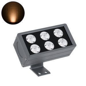 FLOOD-DANY 90374 Προβολέας Σποτ Wall Washer LED 24W 2040lm 5° DC 24V Αδιάβροχο IP65 Πορτοκαλί 2200K Dimmable – Γκρι Ανθρακί – Μ16 x Π9.5 x Υ7.5cm – 3 Χρόνια Εγγύηση