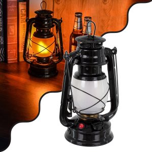 76546 Επιτραπέζιο Φωτιστικό Πορτατίφ LED 10W 500lm 360° με Μπαταρίες (Περιλαμβάνονται) IP20 Ultra Θερμό Λευκό 1800K Μαύρο Μέταλλο – Μ15 x Π11.5 x Υ23.5cm – 2 Xρόνια Εγγύηση
