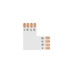 70706 Connector L για Ταινία LED 7.2 & 14.4 Watt RGB – Μ2 x Π2 x Υ0.1cm