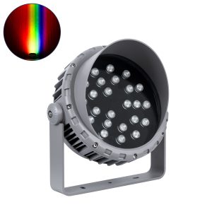 FLOOD-MENA 90649 Προβολέας Σποτ Wall Washer με Αντιθαμβωτική Γρίλια LED 48W 4080lm 30° DC 24V Αδιάβροχο IP65 RGBW DMX512 Dimmable – Ασημί – Μ25 x Π25 x Υ18cm – 3 Χρόνια Εγγύηση