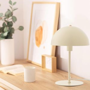 Επιτραπέζιο φωτιστικό Desker  Ε27 μεταλλικό- κρέμα Φ25×39εκ