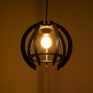 VIVIDUS 202-0028 Μοντέρνο Κρεμαστό Φωτιστικό Ανάρτηση Μονόφωτο 1 x E27 IP20 Μαύρο – Μ30 x Π30 x Υ70cm