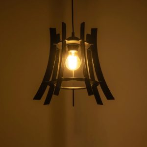 VIVIDUS 202-0029 Μοντέρνο Κρεμαστό Φωτιστικό Ανάρτηση Μονόφωτο 1 x E27 IP20 Μαύρο  – Μ30 x Π30 x Υ70cm