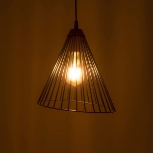 ARCWIRE 203-0015 Μοντέρνο Κρεμαστό Φωτιστικό Πλέγμα Μονόφωτο 1 x E27 IP20 Μαύρο Μέταλλο – Μ25 x Π25 x Υ30cm