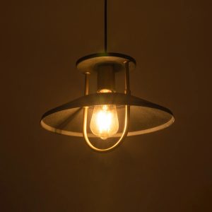 BILLA 203-0042 Vintage Κρεμαστό Φωτιστικό Καμπάνα Μονόφωτο 1 x E27 IP20 Μαύρο & Χρυσό Μέταλλο – M30.5 x Π30.5 x Υ20cm