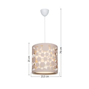 PETAL 203-0066 Μοντέρνο Κρεμαστό Φωτιστικό Καπέλο Μονόφωτο 1 x E27 IP20 Ροζ Πλαστικό – Μ23.5 x Π23.5 x Υ76cm