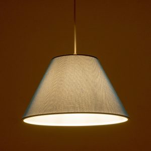 RIFT 203-0075 Μοντέρνο Κρεμαστό Φωτιστικό Καπέλο Μονόφωτο 1 x E27 IP20 Μπλε Ύφασμα – Μ35 x Π35 x Υ22.5cm