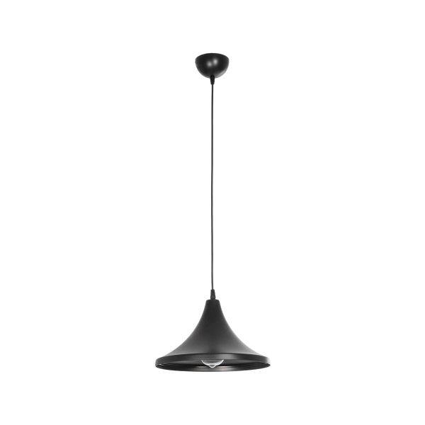 BELFRY 203-0078 Μοντέρνο Κρεμαστό Φωτιστικό Καμπάνα Μονόφωτο 1 x E27 IP20 Μαύρο Πλαστικό - Μ29.5 x Π29.5 x Υ21cm - Image 3