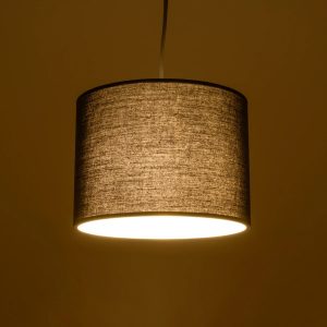 BLAZE 203-0109 Μοντέρνο Κρεμαστό Φωτιστικό Καπέλο Μονόφωτο 1 x E27 IP20 Μαύρο Ύφασμα – Μ22 x Π22 x Υ20cm