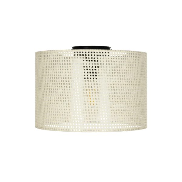 CILIO 203-0150 Μοντέρνο Φωτιστικό Οροφής Καπέλο Μονόφωτο 1 x E27 IP20 Λευκό Διάτρητο Ύφασμα - Μ30 x Π30 x Υ21cm - Image 3